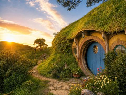 Hobbiton Movie Set
