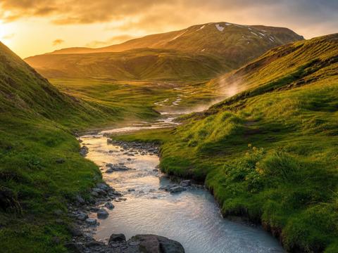 Reykjadalur Hot Spring River