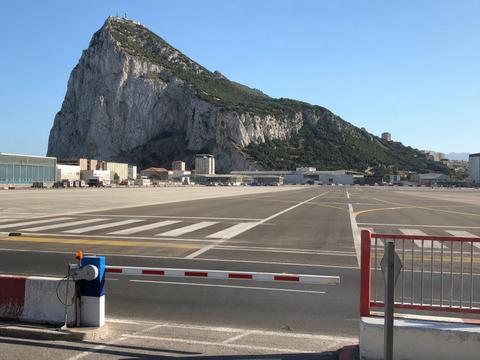 Gibraltar Airport Runway Crossing